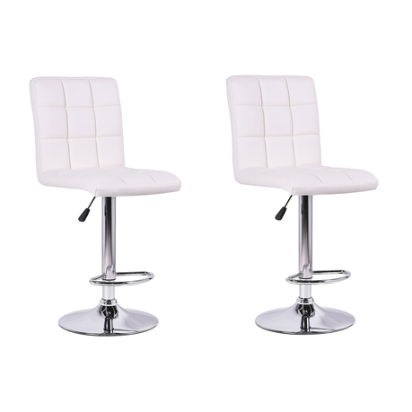 White high discount back bar stools