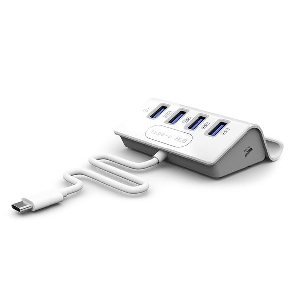 4 In 1 Hub Phone Stand Holder Usb C Cable Splitter Type-C Adapter