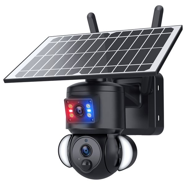 HiMost HiSC18 6MP 4G Solar Wireless Security Camera Dual Lens Waterproof