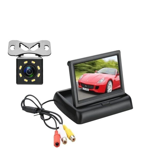 4.3Inch Foldable HD LCD TFT Monitor And 8 LED Rear View Reverse Camera