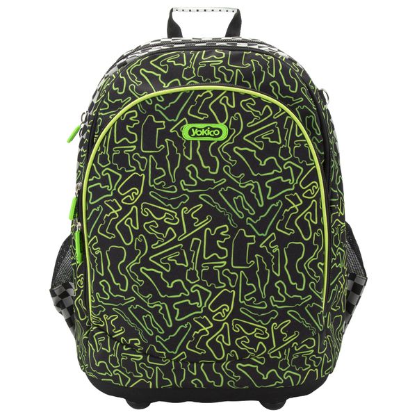 YOKICO - Kids Vroom Ortho Backpack - Black/Green - 38L