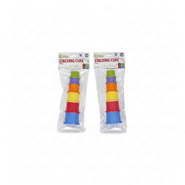 Cooey Colourful Cup Stacking Toy for Infants and Toddlers - 2 Pack