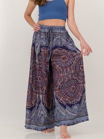 SKA Thai Busy Mandala Fisherman Wide leg Open Wrap Pants - SKA Clothing