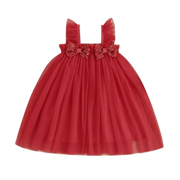 Red Tulle Bow Dress