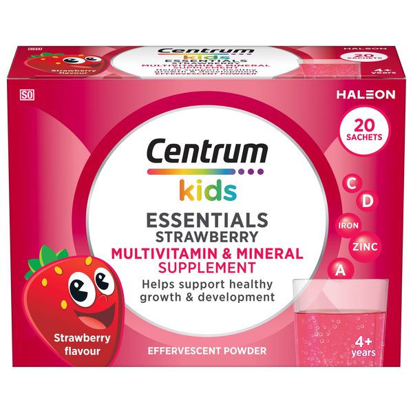 Centrum Kids Essentials Strawberry Effervescent 20 Sachets