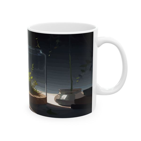 Terrarium Coffee Mug - Contained Sapling Nature Scene Gift Mug