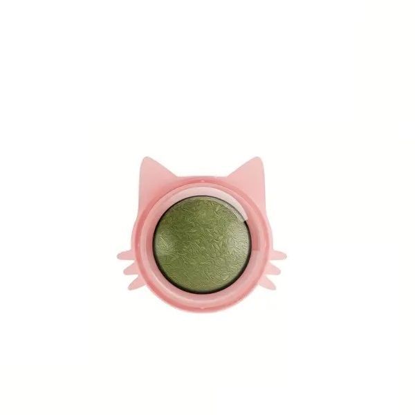 Adhesive Wall Mountable Cat Head Shaped Catnip Balls
