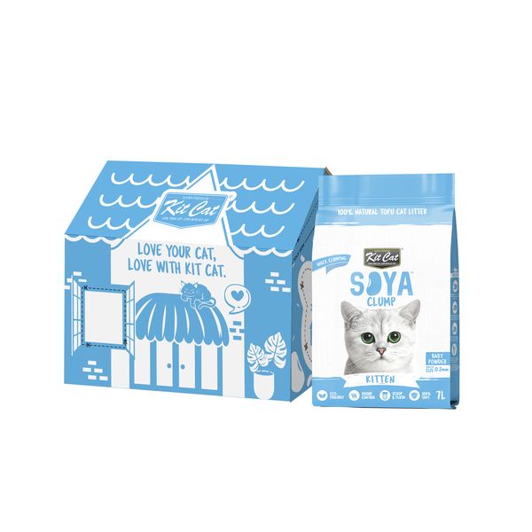 Kit Cat Soya Clump Cat Litter - Soya Clump Baby Powder Bulk Unit (6 x 7L)