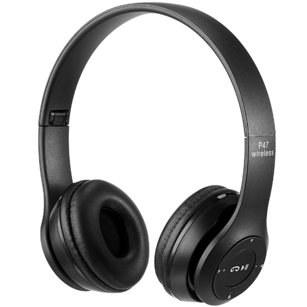 P47 Bluetooth Headphones Wireless - Black Wireless Headphones