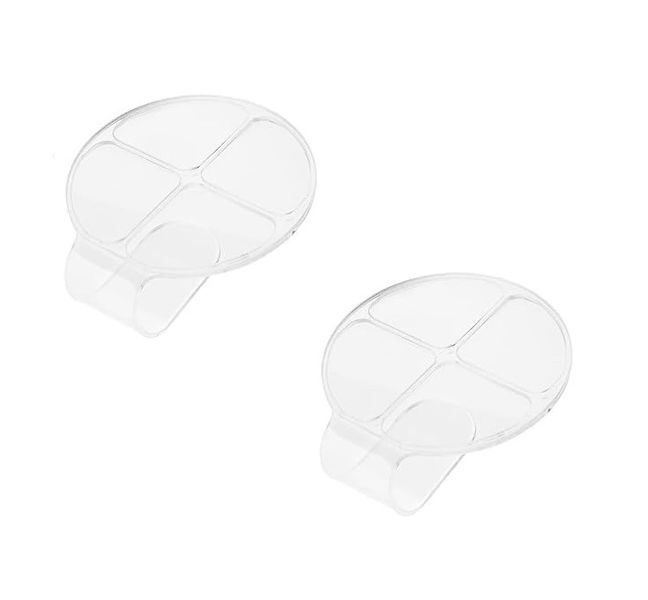 2 Piece Handheld Clear Makeup Mixing Palette, Nail Art Manicure Palette