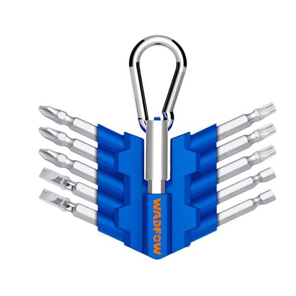 Wadfow - 11 Pieces Screwdriver Bit Accessory Set (50mm) in Holder with Clip