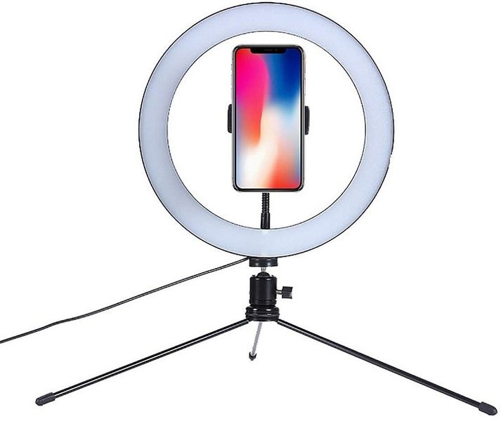 Selfie Ring Light, 10-inch 24W 5500K LED Light Kit for Phone Video &amp; pics