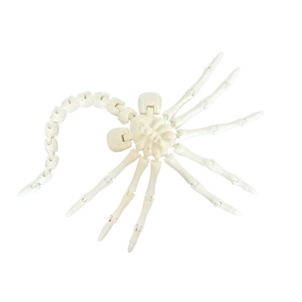 Articulated Xenomorph Alien Toy - Skeleton White - 340mm Poseable Figure