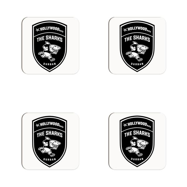 Sharks Emblem Rugby Coasters - Set of 4