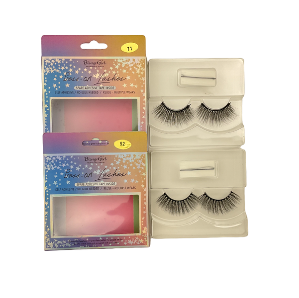 Bling Girl Self Adhesive Quick Press on eyelash 2 Pairs #38 &amp; #34