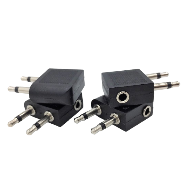 3.5mm to 3.5mm(F) Adapter - 4-Pack - Black