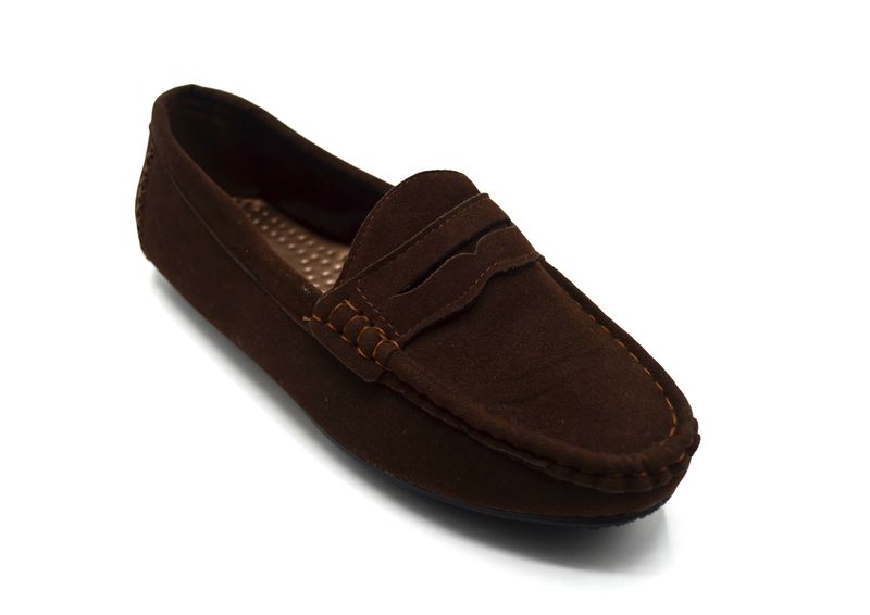 TTP Men's Suede Moccasin with Cut Out Detailed Decor on Vamp