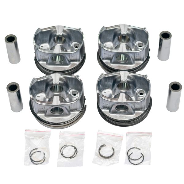 A2640301800 4X Pistons &amp; Rings Set compatible with Mercedes-Benz