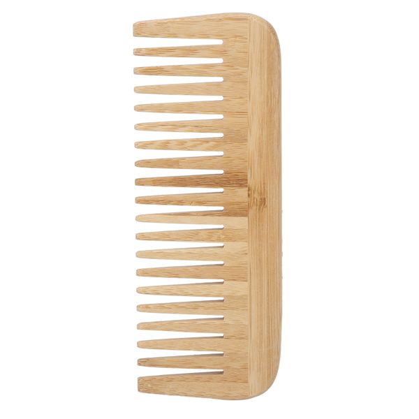 Wide Tooth Comb Flexible Structure Eco Friendly Portable Wet Hair Bamboo