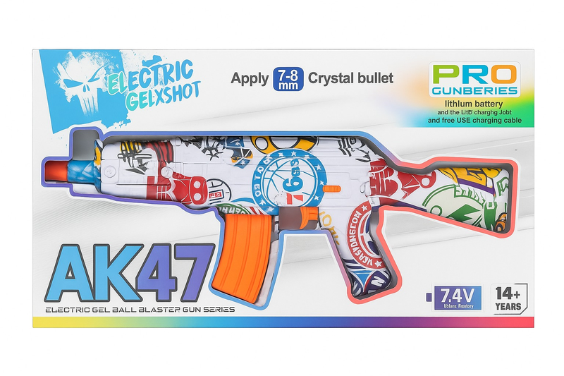 ZYS Electric GelxShot AK47 - 7-8mm Crystal Bullet Blaster Gun