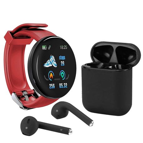 Bluetooth headphones and smartwatch on sale