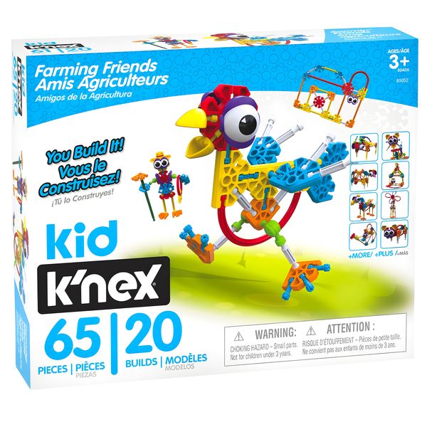 Knex - Kids Farming Friends Building Set - 65 Pieces/20 Builds