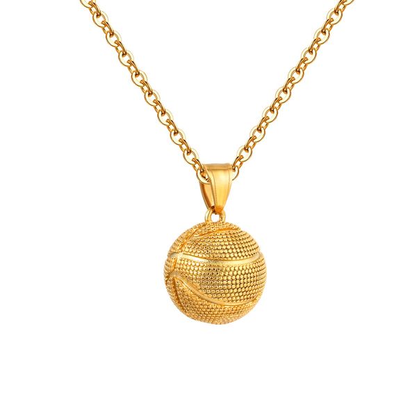 Gold A'17 Basketball Necklace (NL-GX1440-A17-GO)