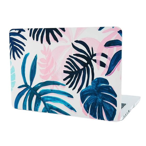 Transparent Tropical Design Case For MacBook Air M2 2022 - Multicolour