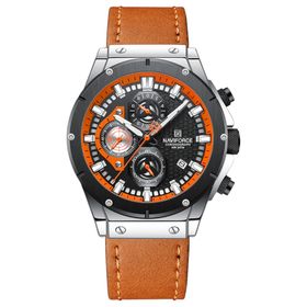 ナリトラ Naviforce Men's Navigator Chronograph Analogue Leather Wrist Watch