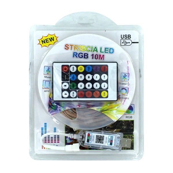 10m RGB USB LED Strip Light with Remote Control