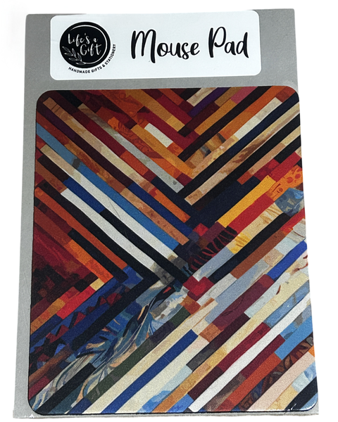 22cm x 18cm Mouse Pad Life's a Gift - Colourful Manly Abstract Lines
