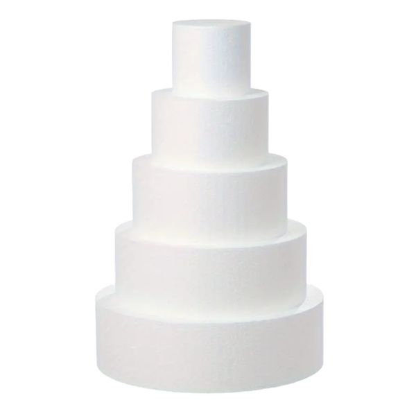 Decor Kitchen Round Dummies Cake Foam Mold 5-Tiers
