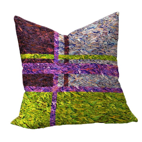 Green &amp; Purple Striped Luxury Scatter image