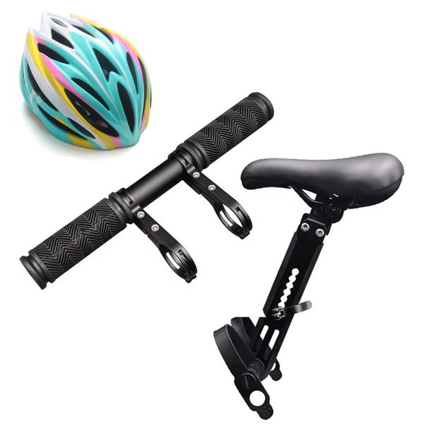 Kid's Bike Seat and Handlebar Attachment with Helmet Fit All Adult Bikes