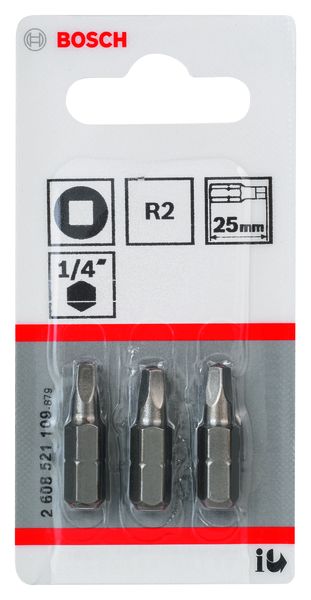 Screwdriver bit Extra Hard R2, 25 mm, 3 pc