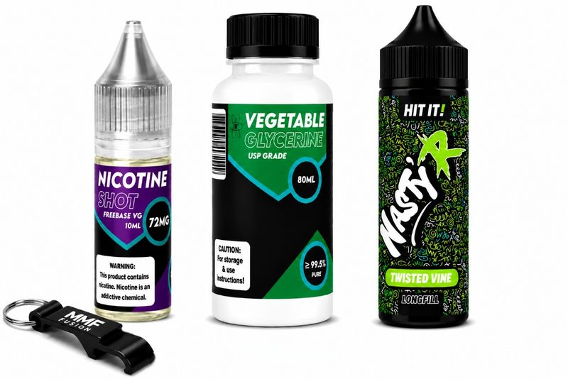 Nasty R MMF Longfill 120ml e-liquid - Twisted Vine 6mg (Pack of 4)