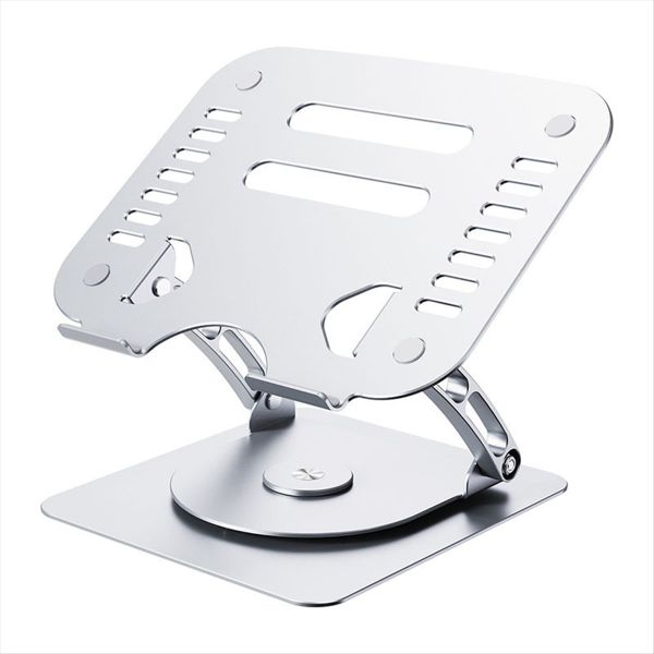 Aluminum Alloy Laptop Stand 360 Rotatable For Tablet Computer-Silver