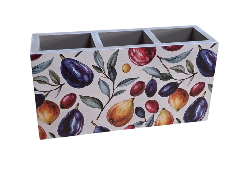 Cutlery/Stationary Holder - Delicious Fruit &amp; Veggies with Leaves