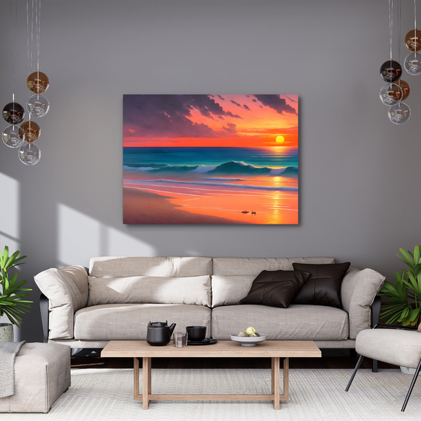 Canvas Wall Art - Tropical Sunset Artwork