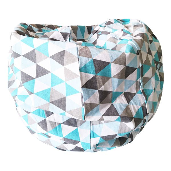 Multi-Purpose Large Capacity Kids Plush Toy Storage Bag - Blue &amp; White