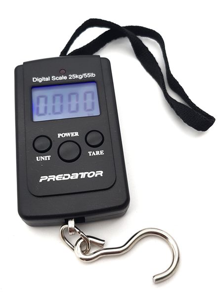 Predator Digital Fishing &amp; Travel Scale - 25kg / 55lb - Water-Resistant
