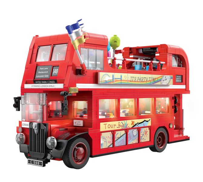 CaDA Tech London Vintage Tour Bus (1770pcs) - 34cm Long