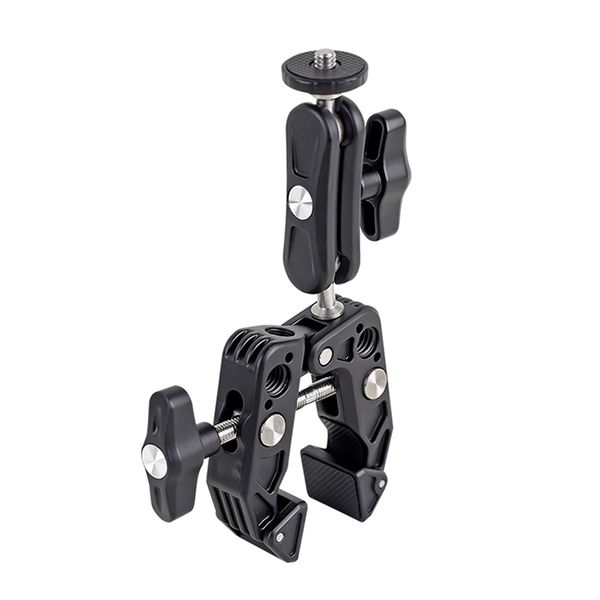 Clamp Mount Camera Mount Flexible Monitor Mount w/ Dual 360 Rotatable Head