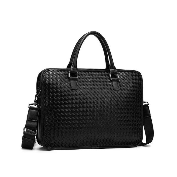 Hand-Woven Large Business Laptop Briefcase Bag