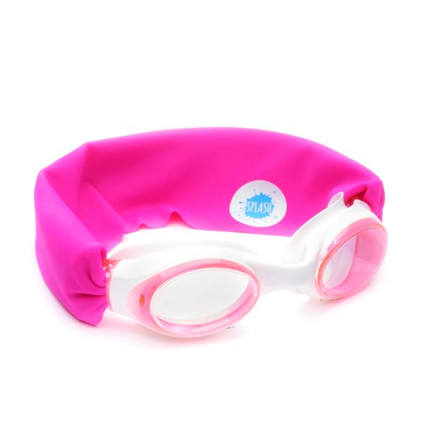 Splash Place Tangle-free Swim Goggles - Pretty in Pink Material Strap