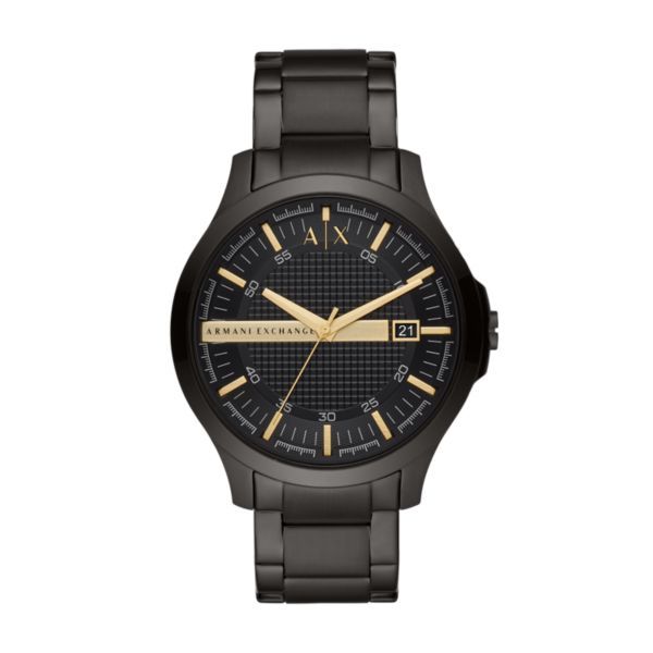 Armani Exchange Three-Hand Date Black Stainless Steel Watch-AX2413 ...