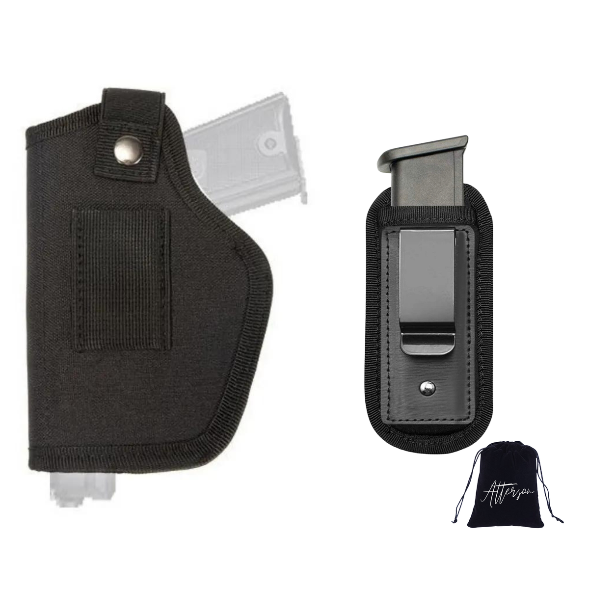 Atterson Universal Left and Right Gun Holster plus Magazine Holder