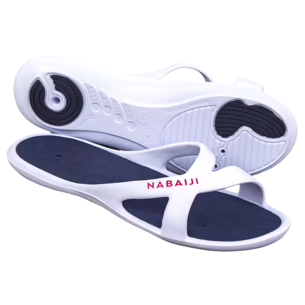Nabaiji Pool Sandals - Slap 500 - White Blue