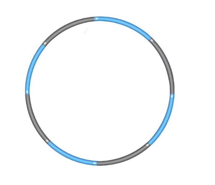 Adjustable Hula Hoop - Grey/Blue
