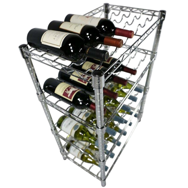 CaterCare Chrome 4 Tier Wine Rack 910 x 360 x 1270mm Shop Today